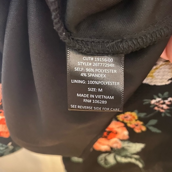 Trixxi Black and Pink Floral patterned short sleeve romper - Picture 7 of 11